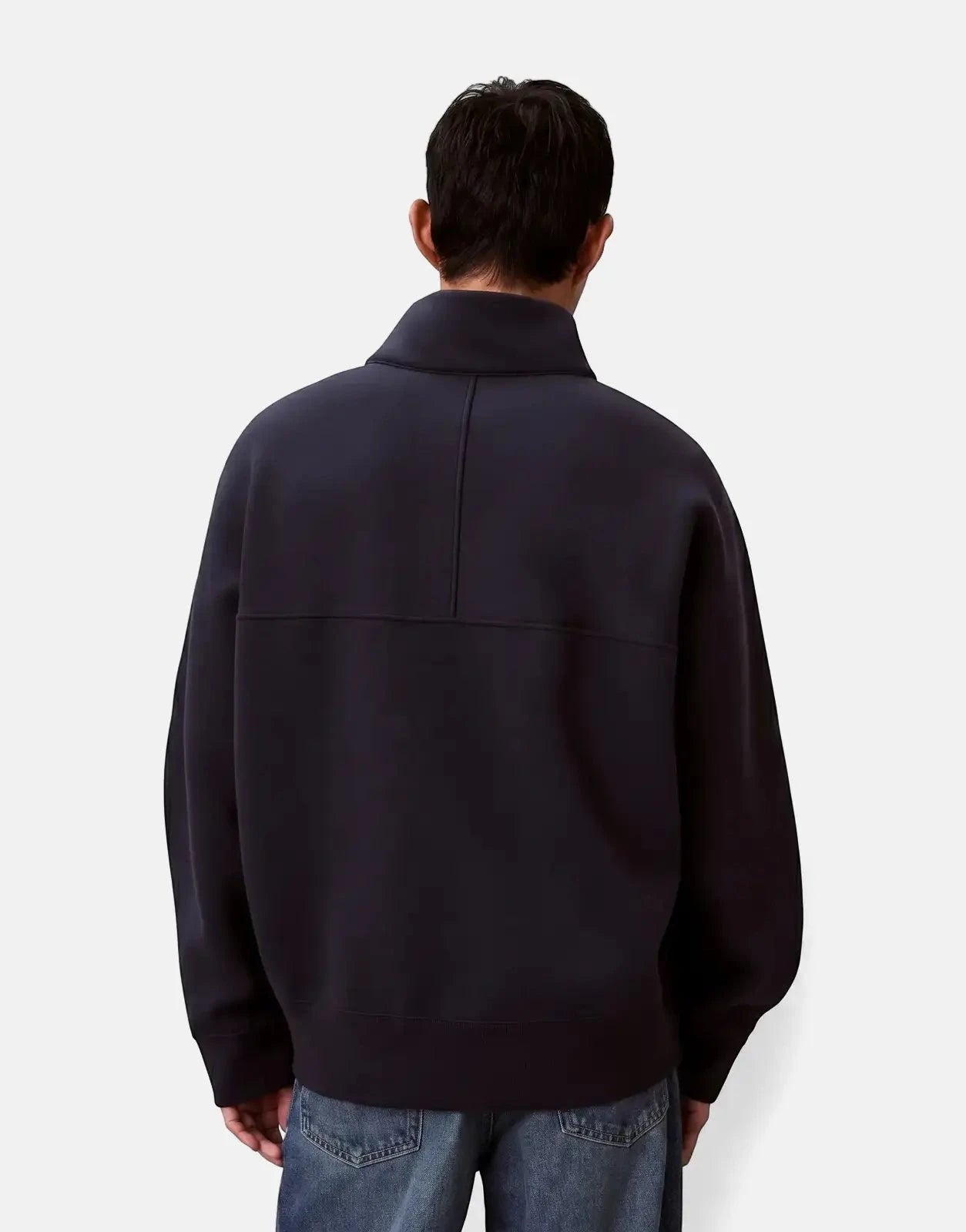 Calvin Klein Cotton Spacer Stripe Rib Quarter Zip - Subwear