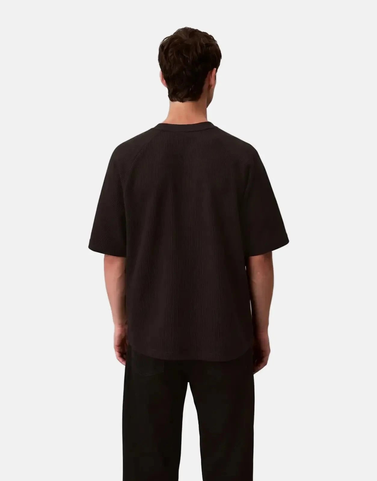 Calvin Klein Cozy Flatback Rib Relaxed Black T-Shirt - Subwear