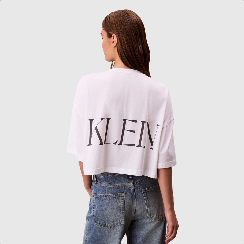 Calvin Klein Cropped Graphic T-Shirt Blush - Subwear