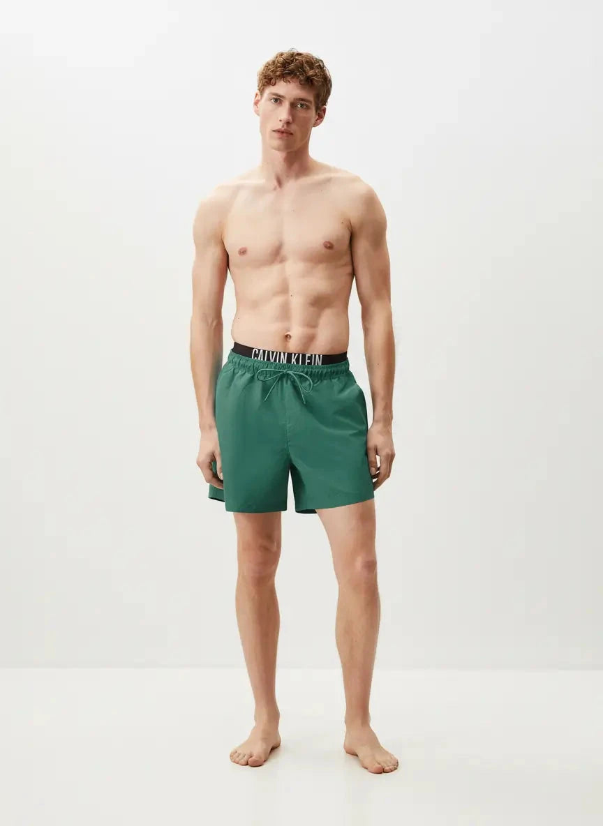 Calvin Klein Double Web Green Swim Short - Subwear