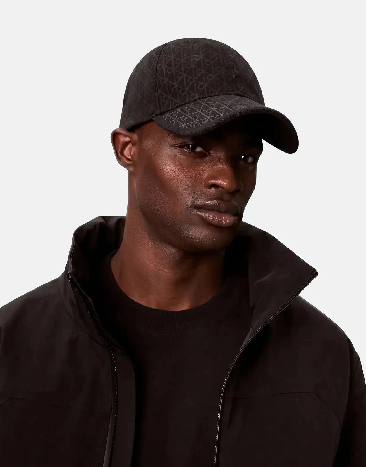 Calvin Klein Emblem Print Black Leather Patch Cap - Subwear
