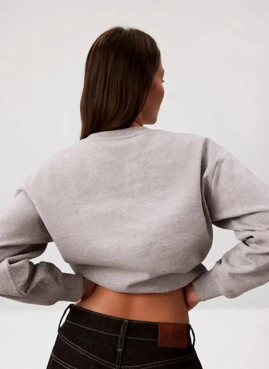 Calvin Klein Foil Monologo French Terry Relaxed Grey Sweatshirt - Subwear