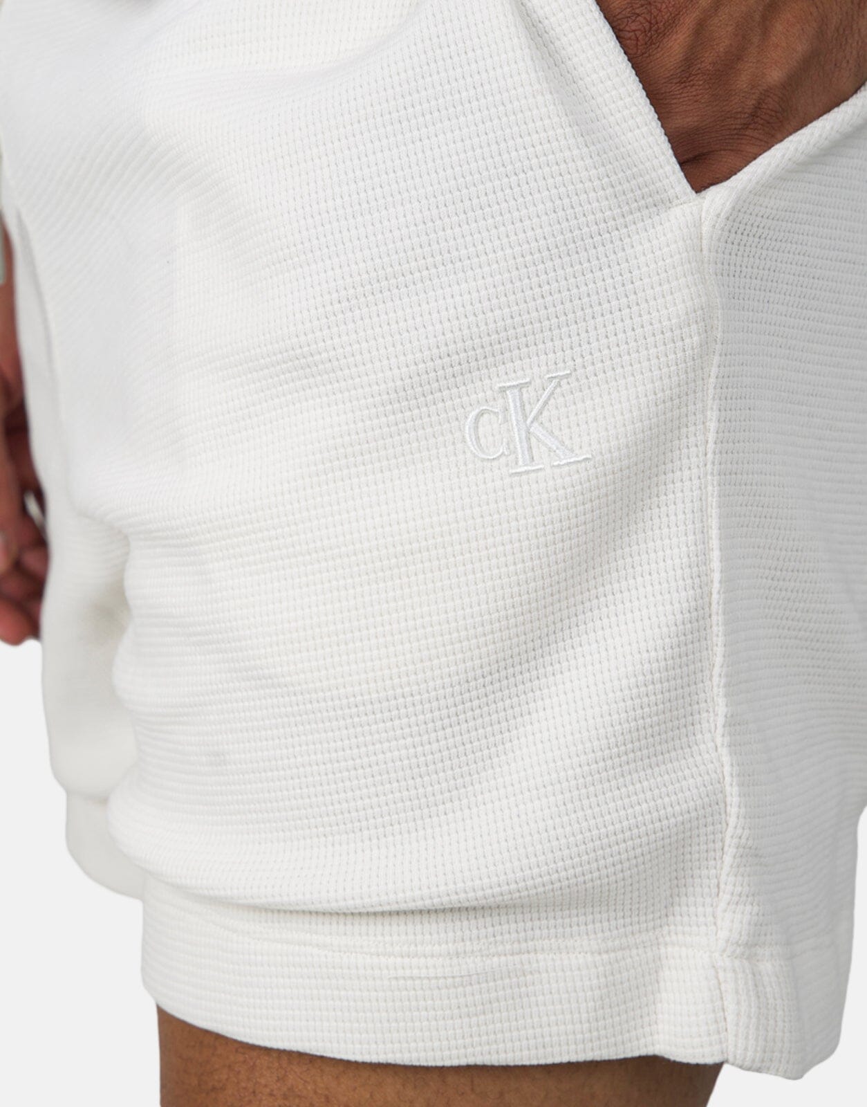 Calvin Klein HD Cotton Waffle Off White Shorts - Subwear