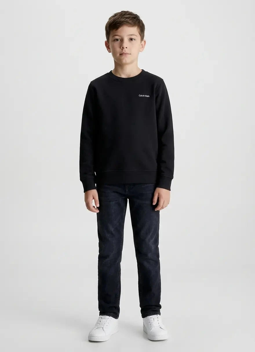 Calvin Klein Kids Chest Inst Logo Regular Black T-Shirt - Subwear