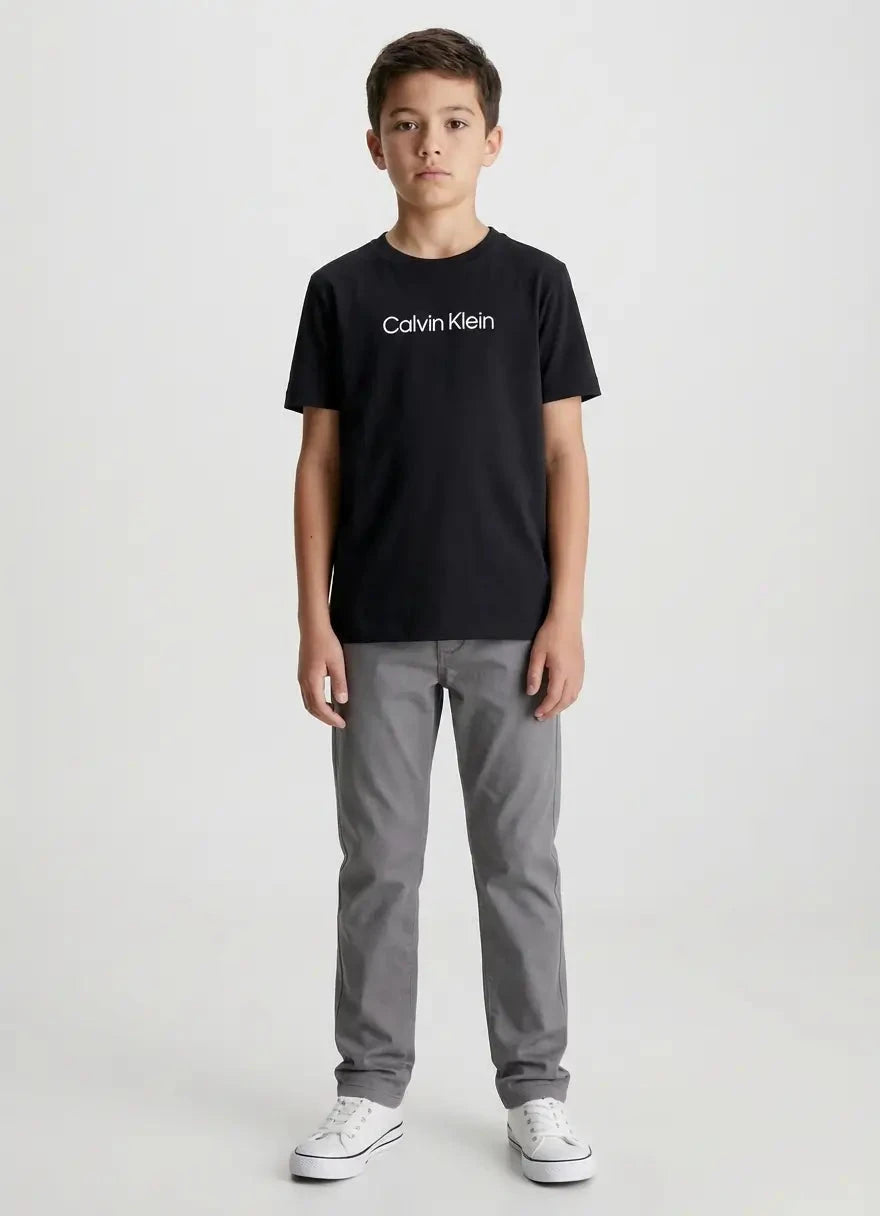 Calvin Klein Kids Inst Logo Black T-Shirt - Subwear