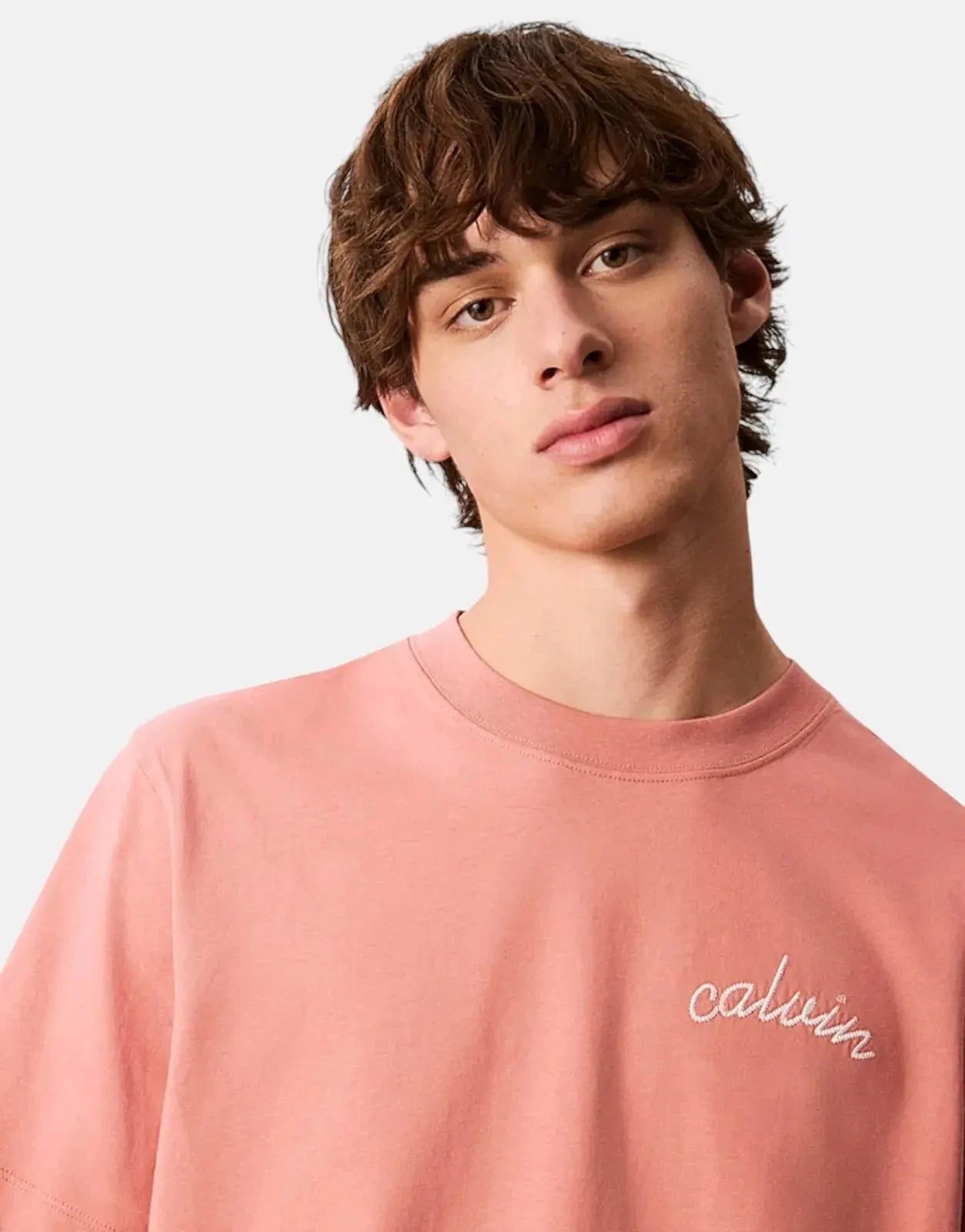 Calvin Klein Left Chain Stitch Burnt Orange T-Shirt - Subwear