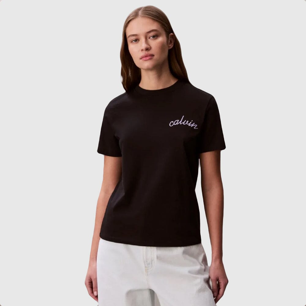 Calvin Klein Line Emb T-Shirt Blk - Subwear