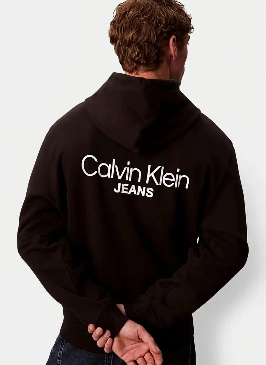 Calvin Klein Logo Back Print Black Hoodie - Subwear