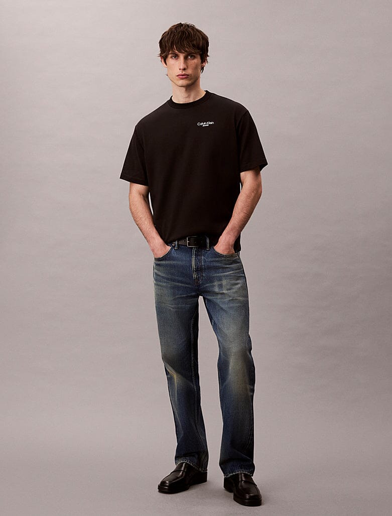Calvin Klein Logo Back Print T-Shirt Blk - Subwear