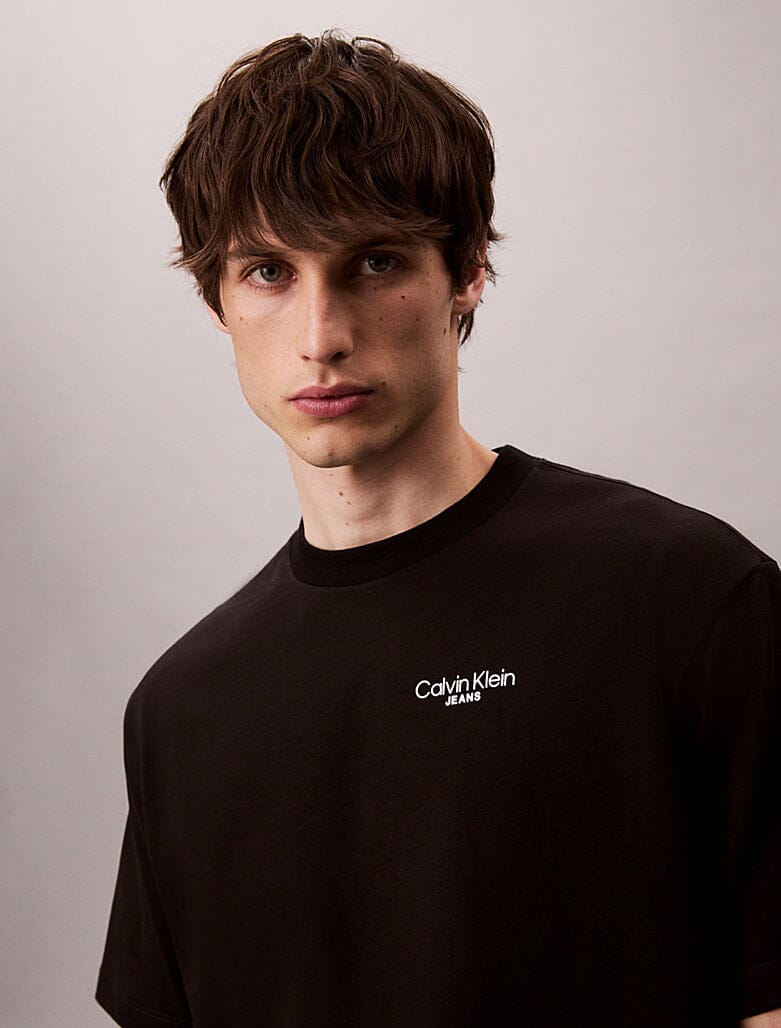 Calvin Klein Logo Back Print T-Shirt Blk - Subwear
