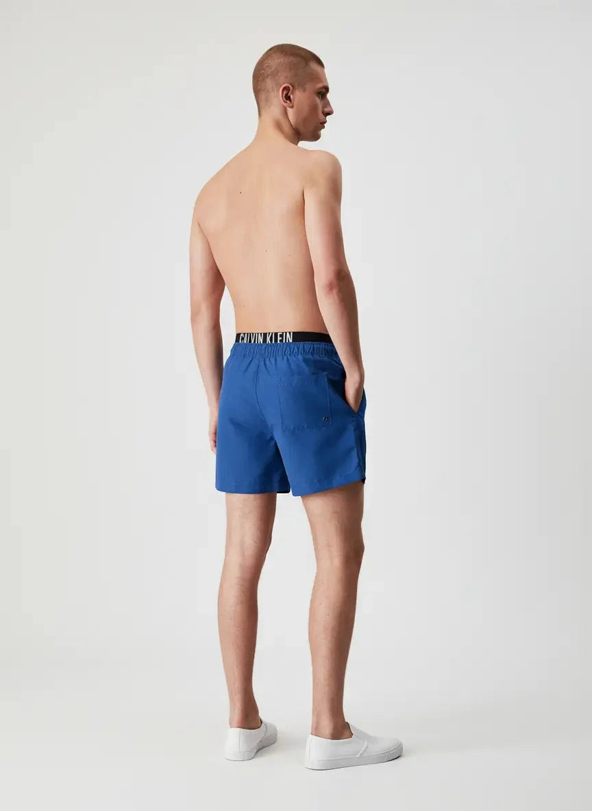 Calvin Klein Medium Double WB Blue Swim Shorts - Subwear