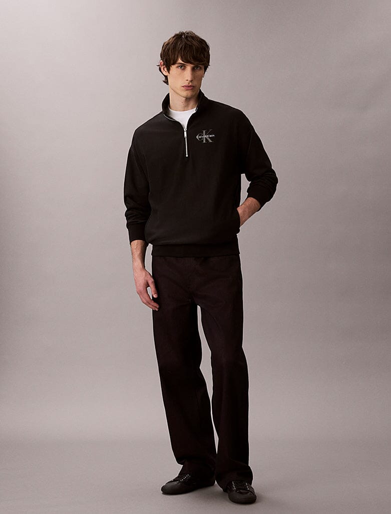 Calvin Klein Micro ML Qtr Zip Blk - Subwear