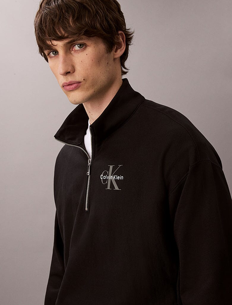 Calvin Klein Micro ML Qtr Zip Blk - Subwear