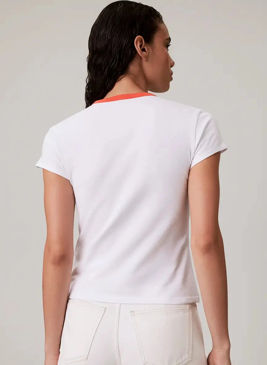 Calvin Klein Retro White Logo Graphic T-Shirt - Subwear