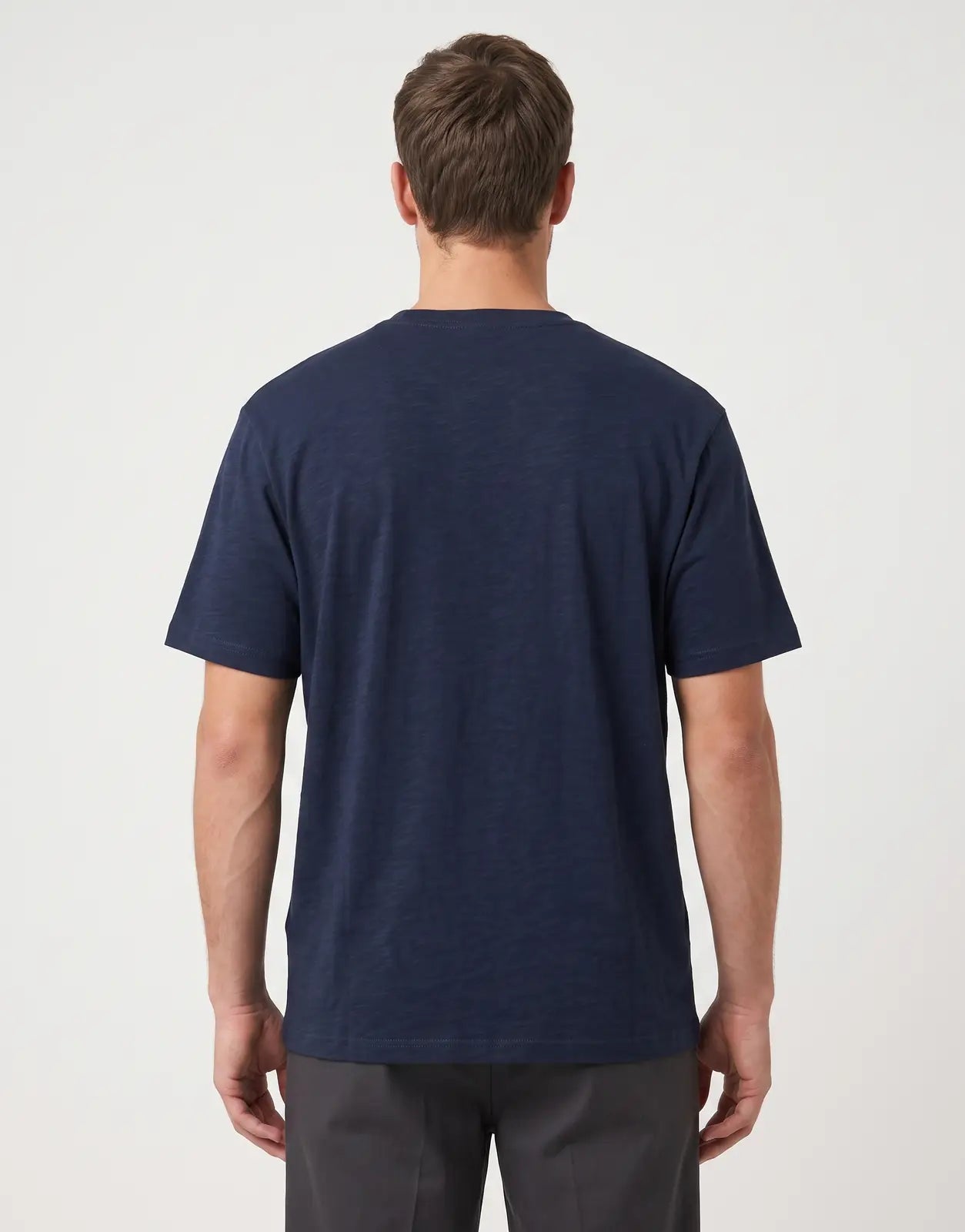 Diesel T-Boxt R30 Relaxed 81E T-Shirt for men, featuring a dark blue, relaxed fit, short sleeve design, shown from the back.