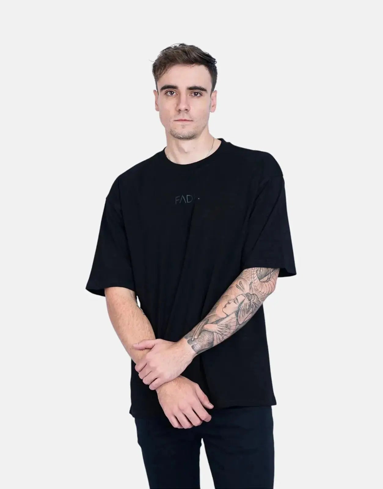 Fade Essential Boxy Black T-Shirt - Subwear