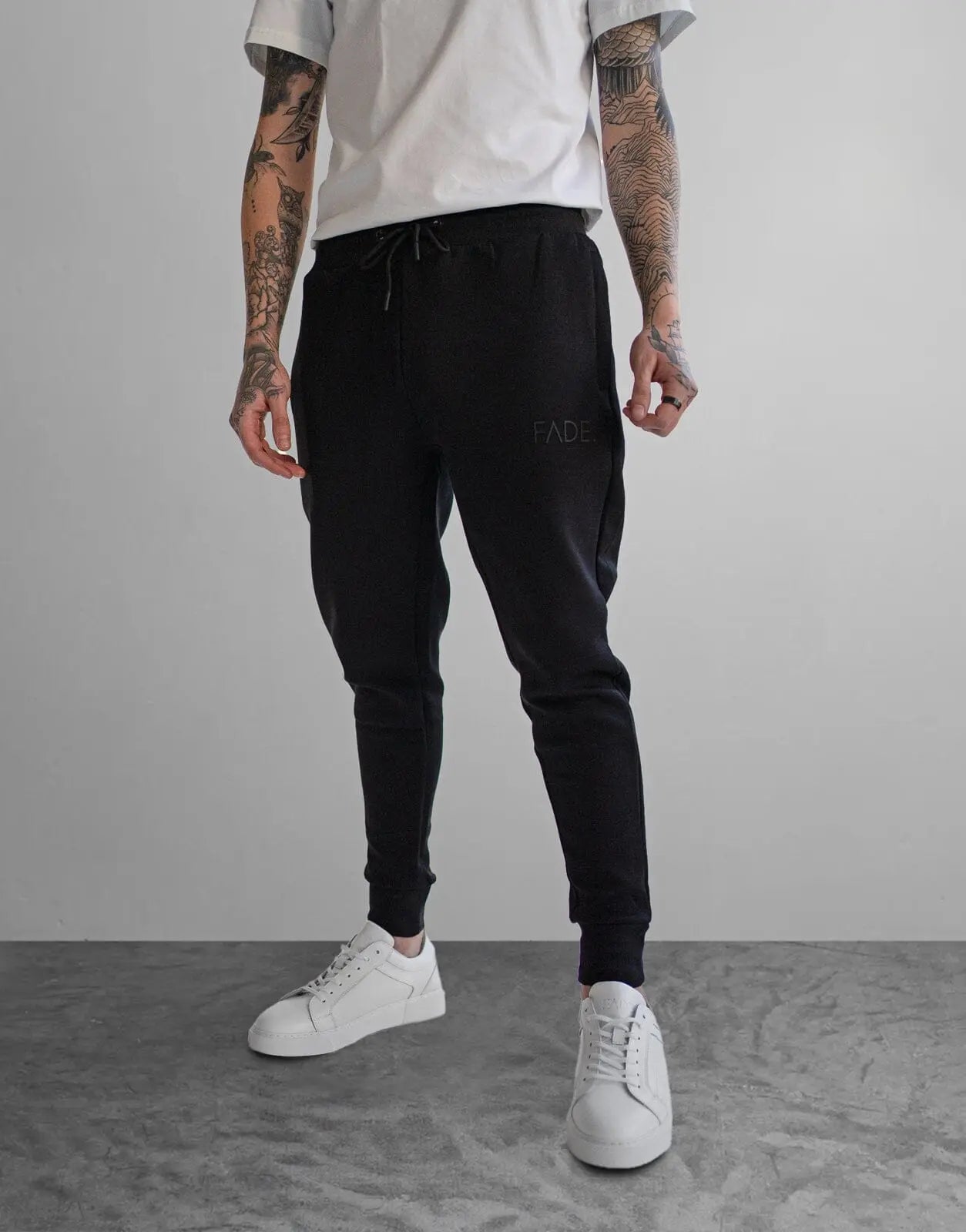 Men's Black Essential Sweatpants Joggers FJ015 | Fade