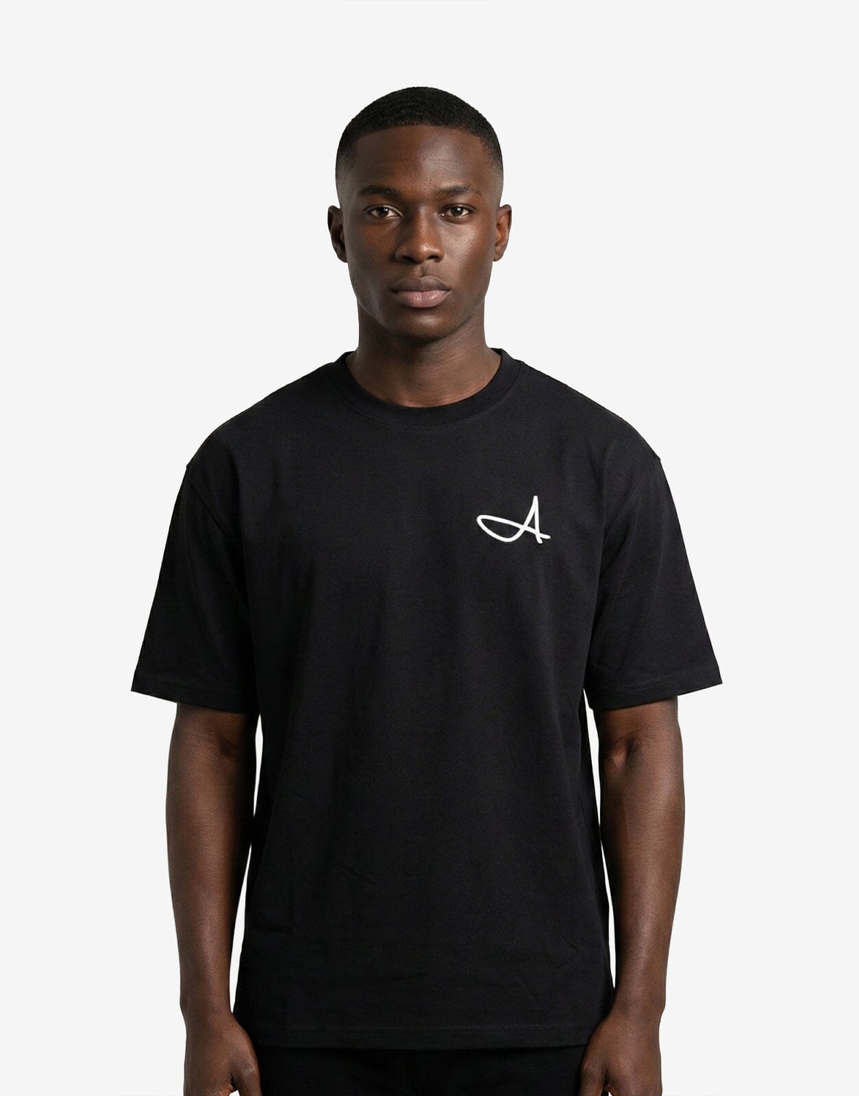 Fade Signature A Boxy Black T-Shirt - Subwear
