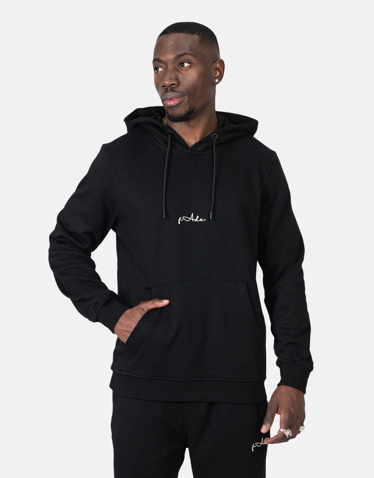 Fade Signature Hooded Sweatshirt Black - Subwear