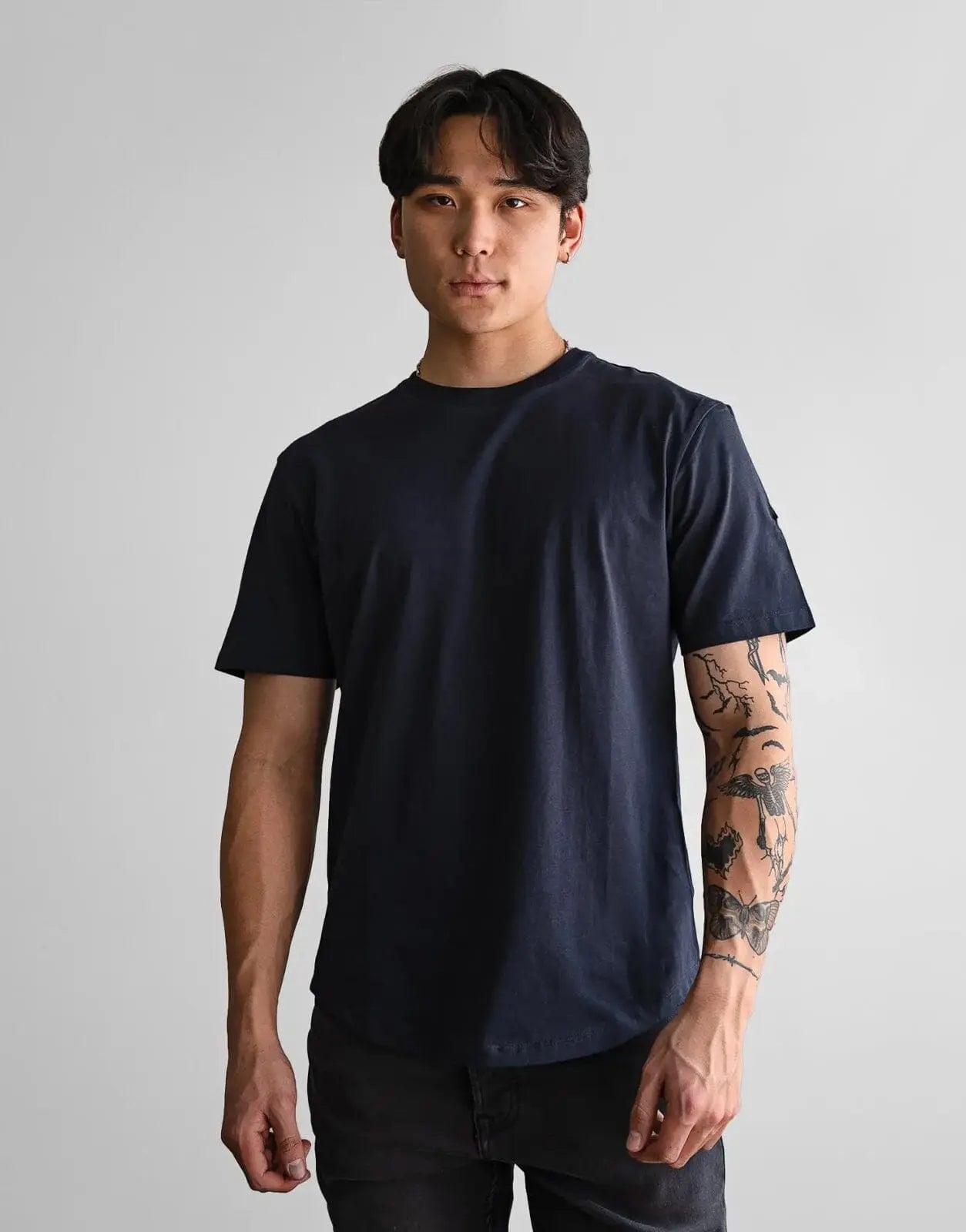 Men's Adult Navy T-Shirt | Fade Still Classic Tee FT014