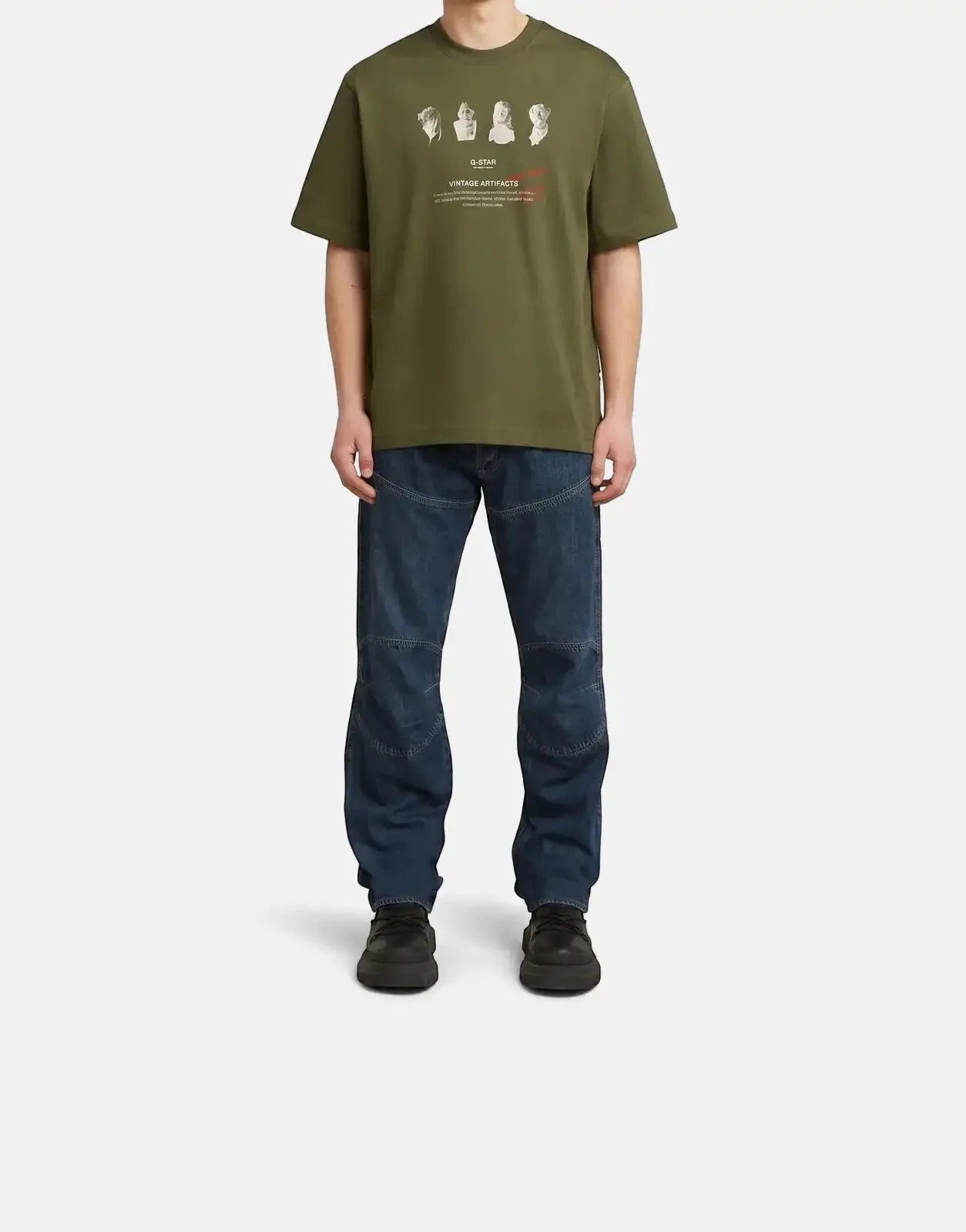 G-Star RAW Artifacts Boxy Shadow Olive T-Shirt - Subwear
