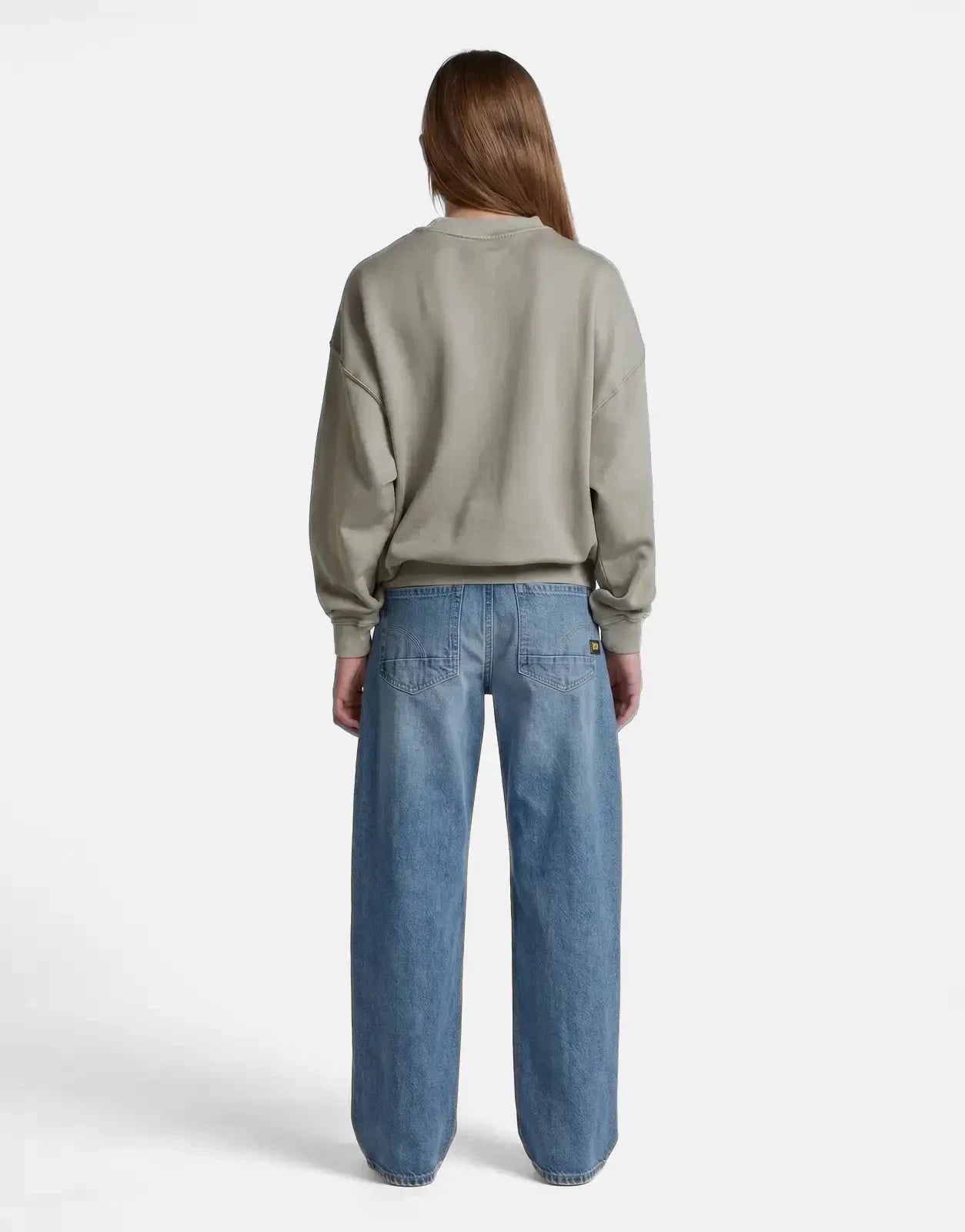 G-Star RAW Girls Oversized Crew Grey Allow Sweatshirt - Subwear