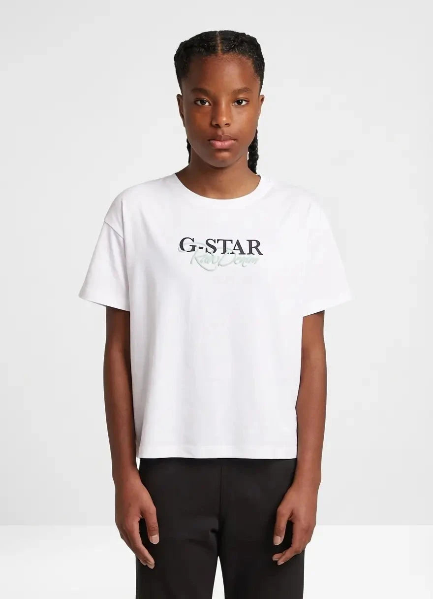 G-Star RAW Girls White Loose T-Shirt - Subwear