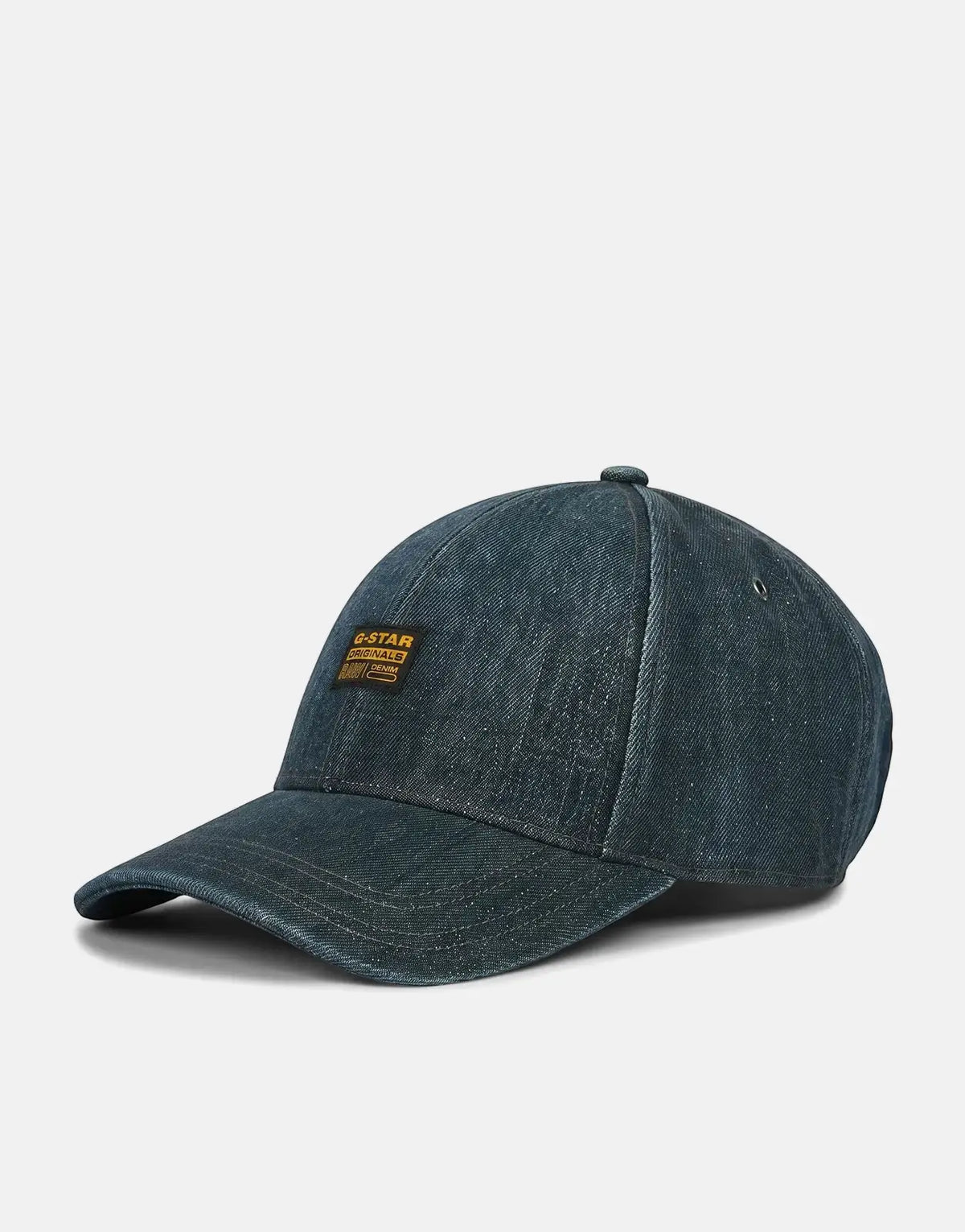 G-Star RAW Originals Baseball Cap in antique crossover denim, featuring a classic design and a branded front label.