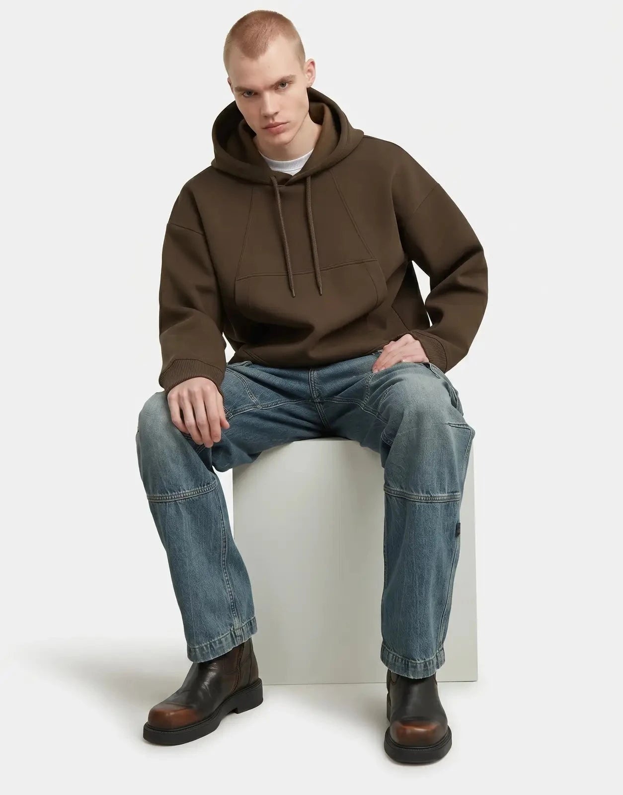 G-Star RAW Scupa Loose Deep Brown Hoody - Subwear