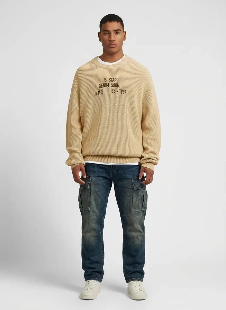 G-Star RAW Stencil Loose Knit Sweatshirt - Subwear