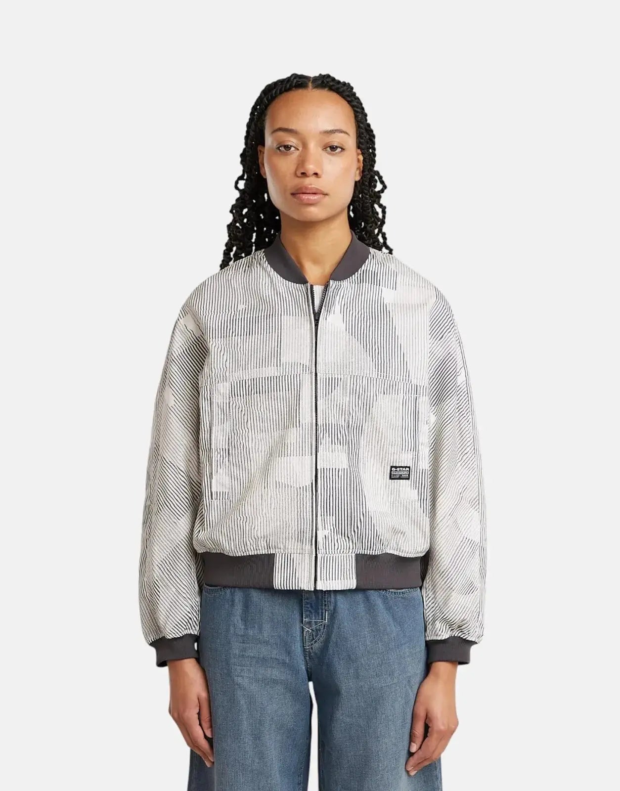 Women's G-Star RAW Grey Zip Bomber Jacket - D26004