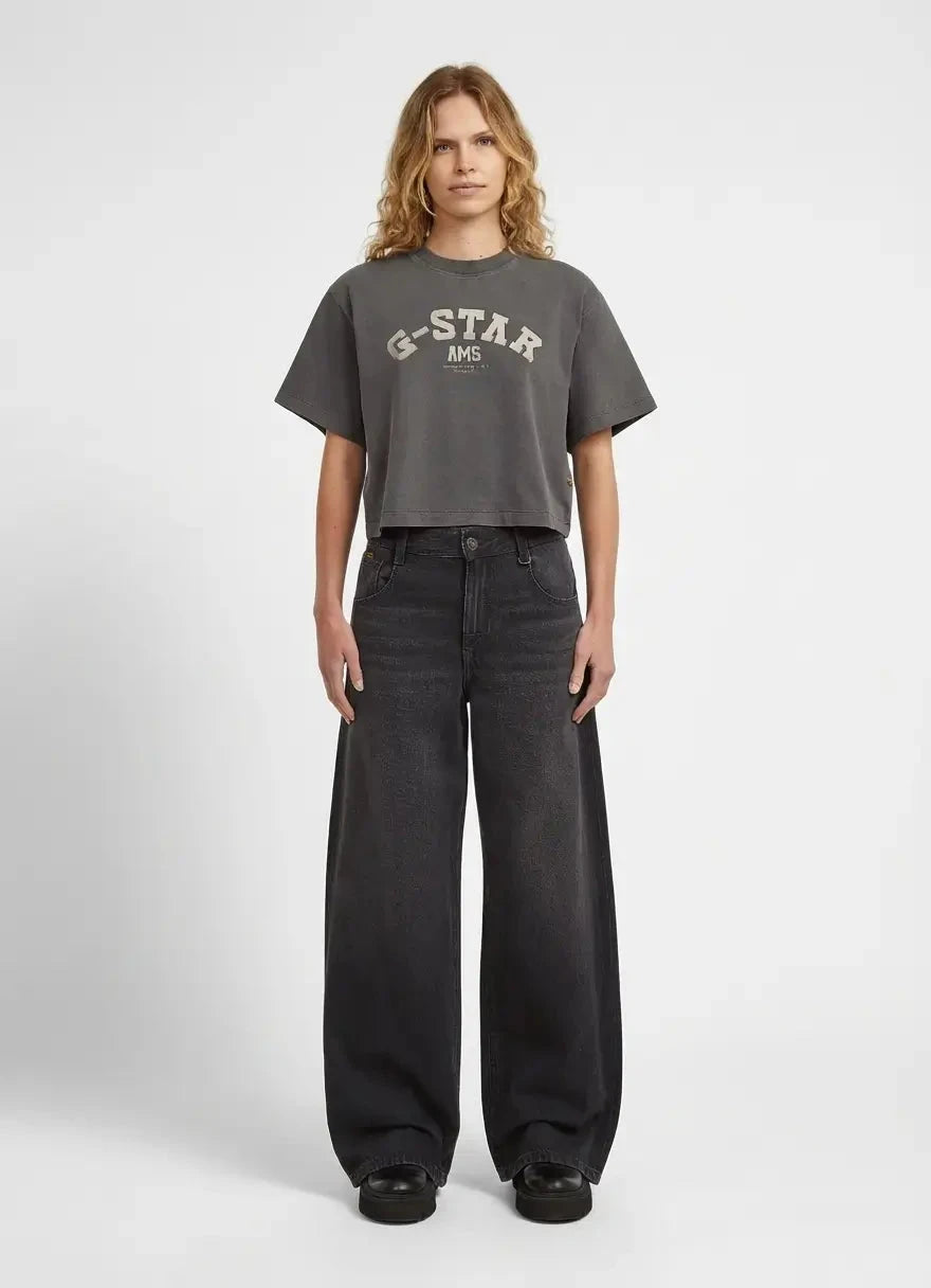 G-Star RAW Washed Black Boxy T-Shirt - Subwear