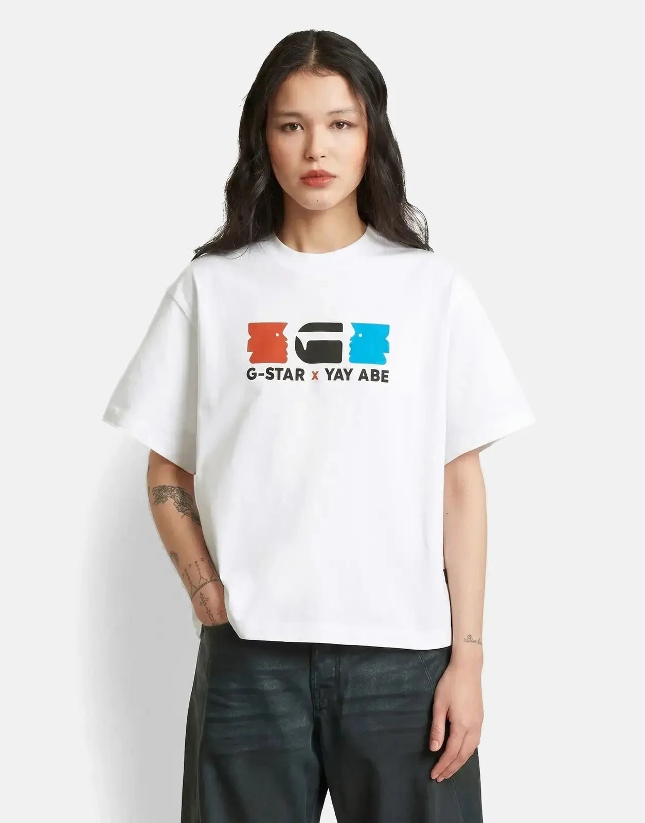 G-Star RAW x Yay Abe Relaxed White T-Shirt - Subwear