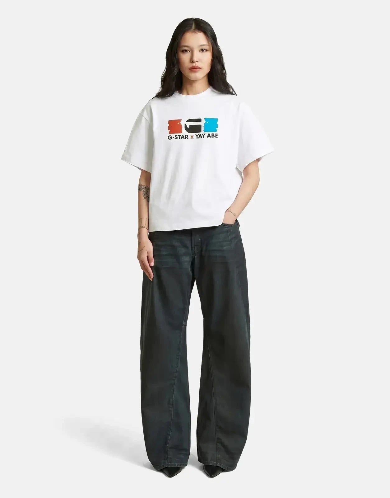 G-Star RAW x Yay Abe Relaxed White T-Shirt - Subwear