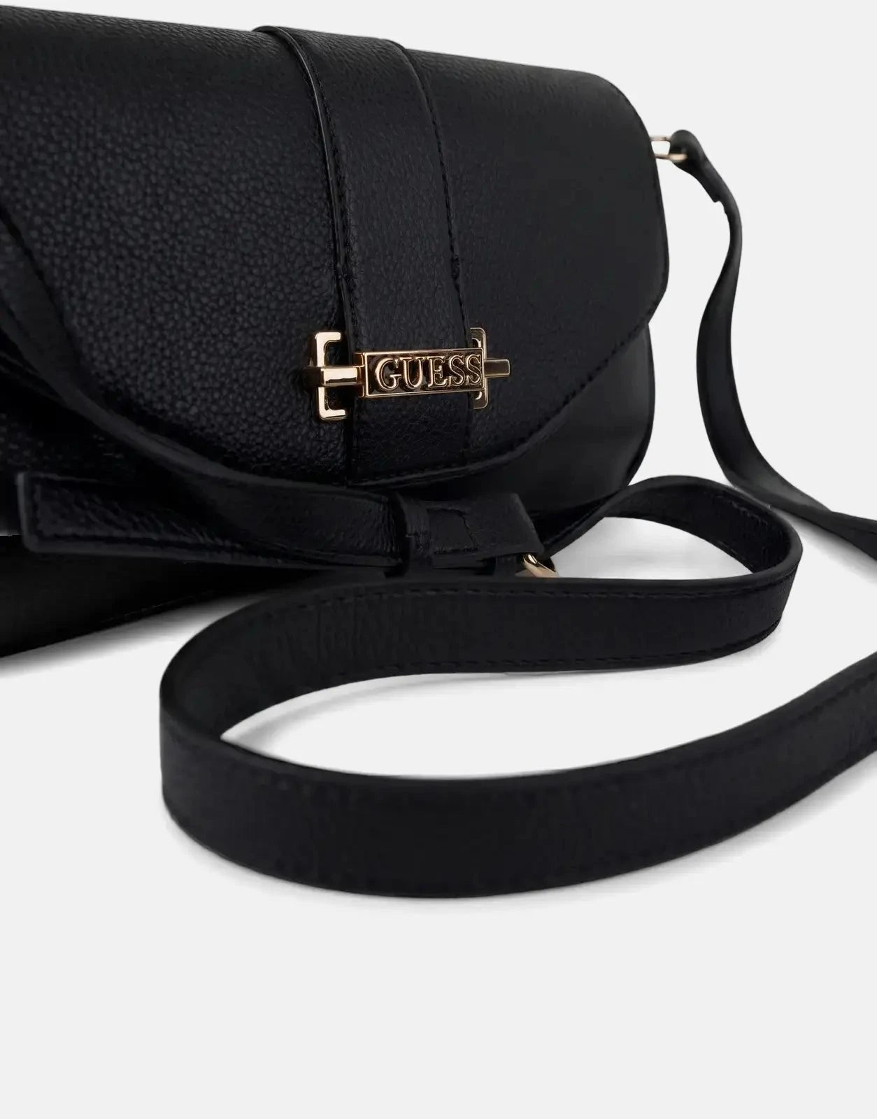 Guess Erika Flap Black Crossbody Bag - Subwear
