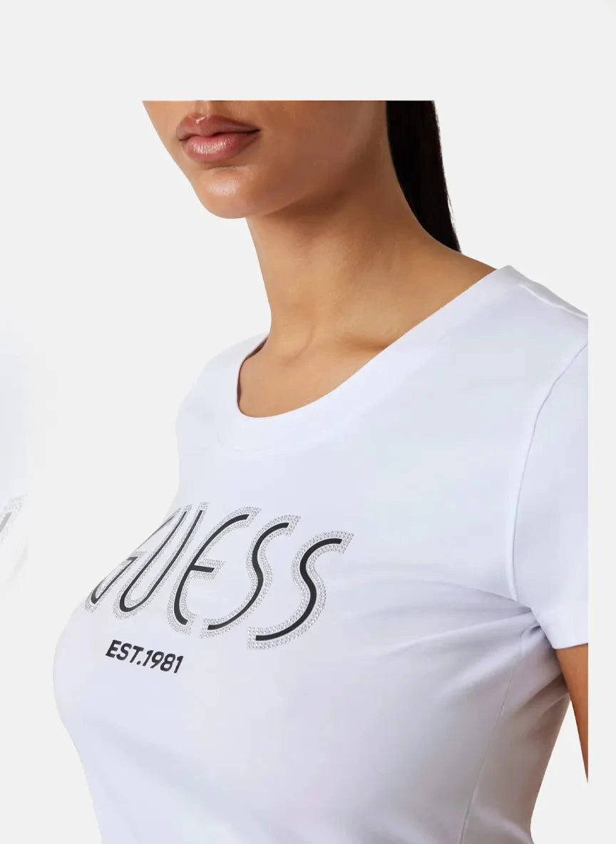 Guess Logo White T-Shirt - Subwear