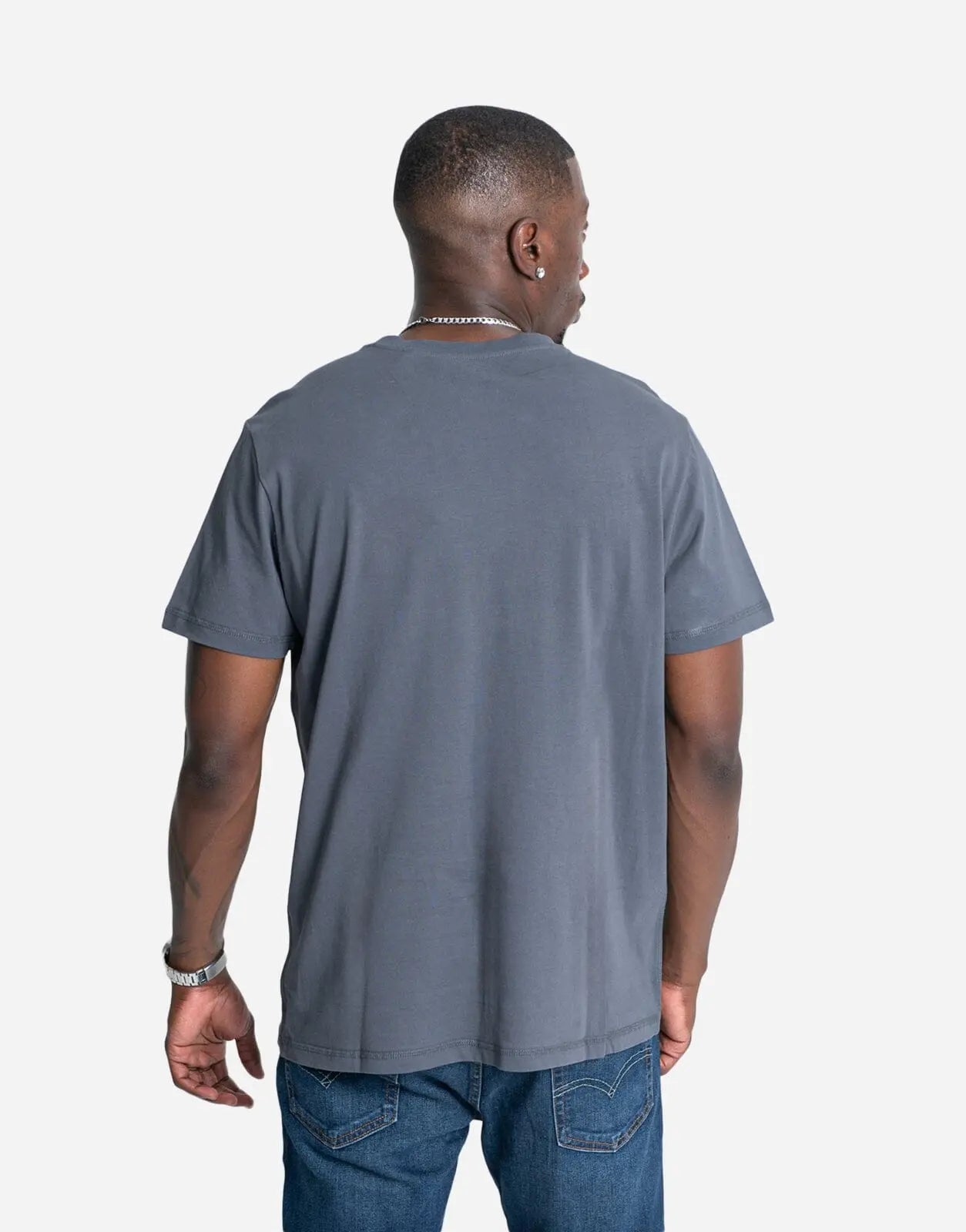 Guess Crew Neck Guess Logo Dark Grey T-Shirt - Subwear