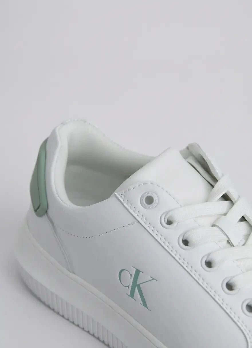 Calvin Klein Chunky Cup Sole Ru Leather White Sneaker - Subwear