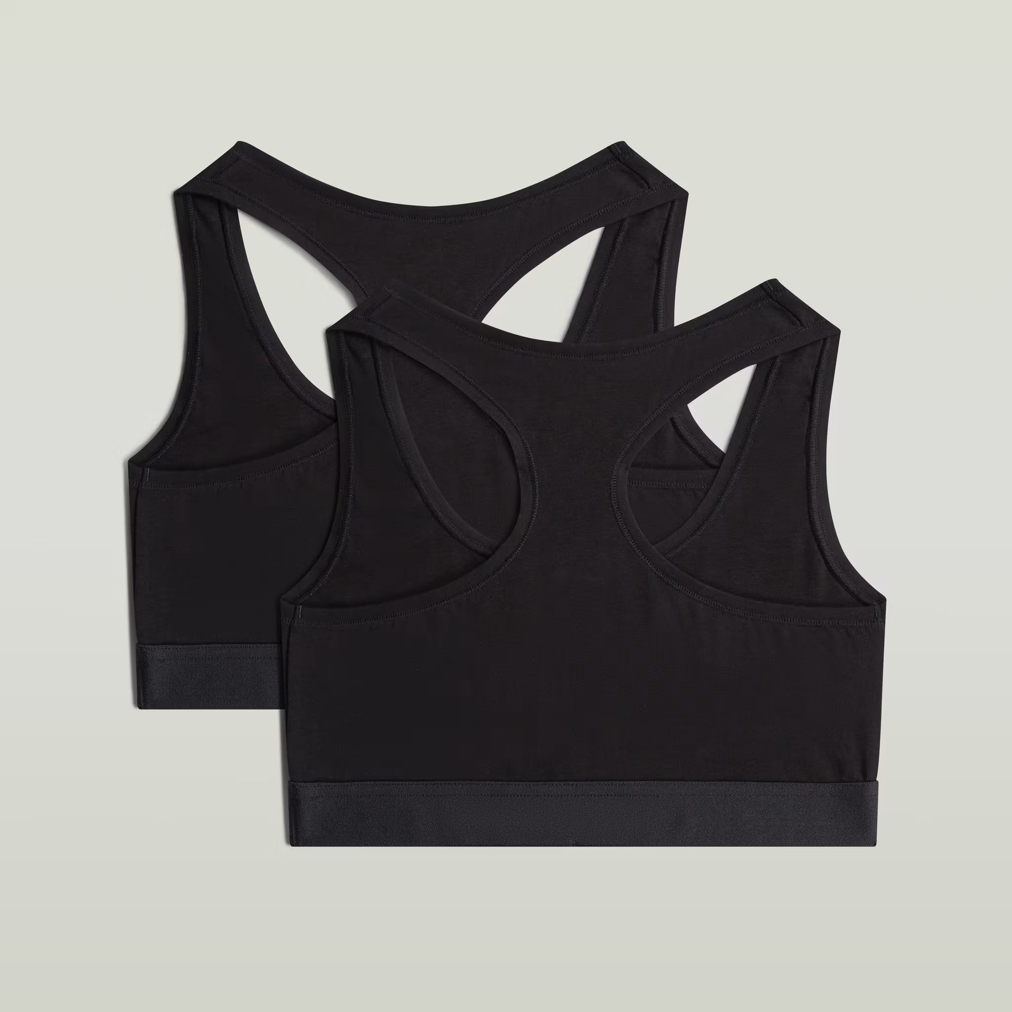 G-Star RAW Logo Racerback Bralette 2 Pack Black - Subwear
