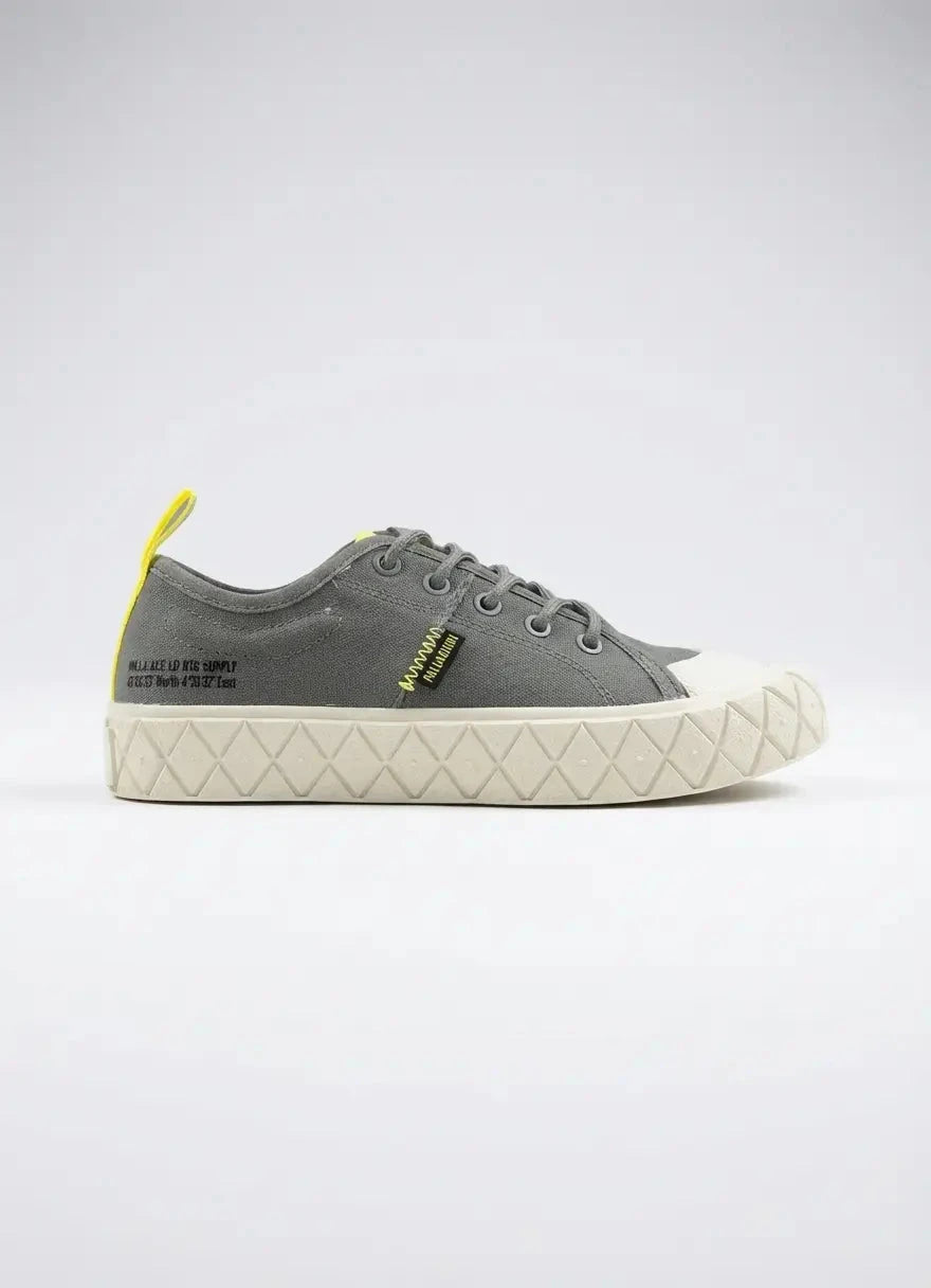 Palladium Ace Lo Grey Supply Kids Sneakers - Subwear