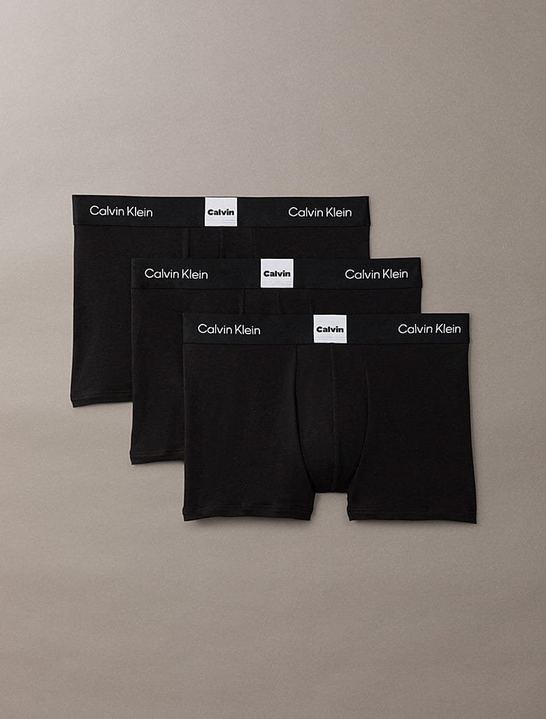 Calvin Klein 3PK Trunk Underwear Blk WB - Subwear