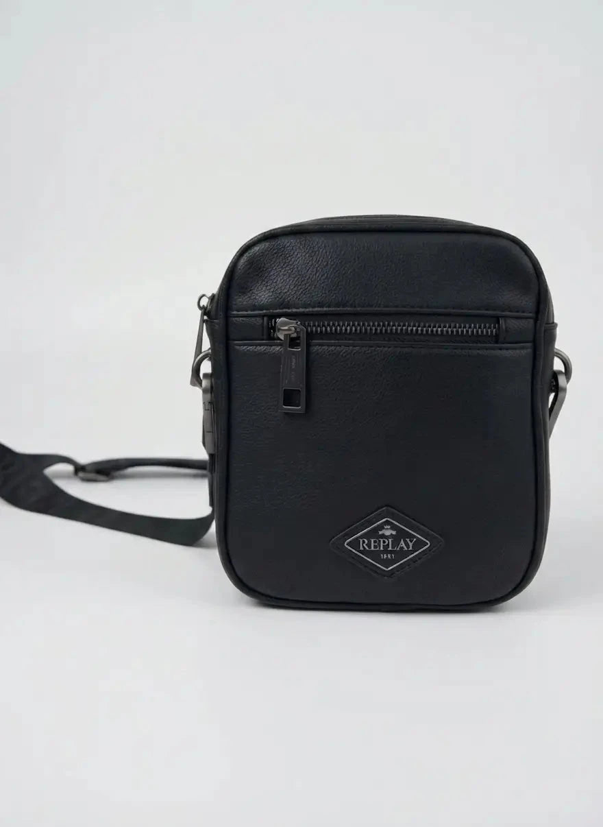 Replay Diamond Logo Black Side Bag - Subwear
