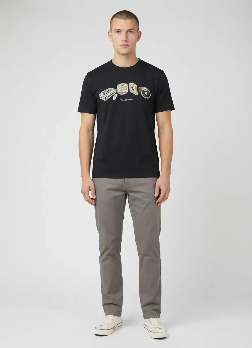 Ben Sherman Beats & Blades Black T-Shirt - Subwear