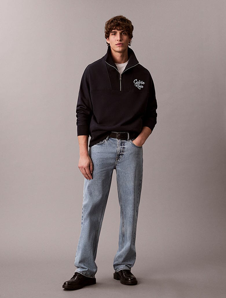 Calvin Klein Premium Fleece Qtr Zip Nvy - Subwear