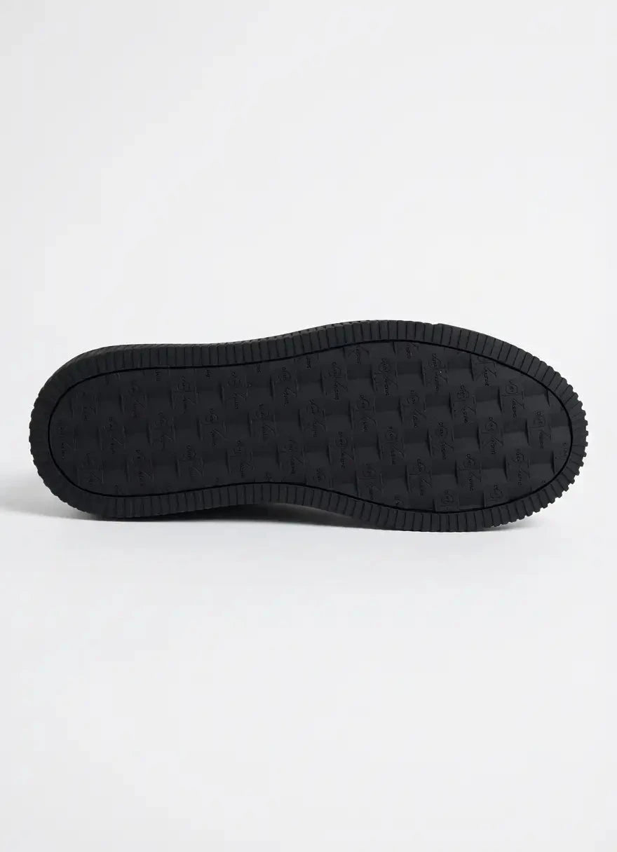 Calvin Klein Chunky Cupsole RU Patch Leather Black Sneaker - Subwear