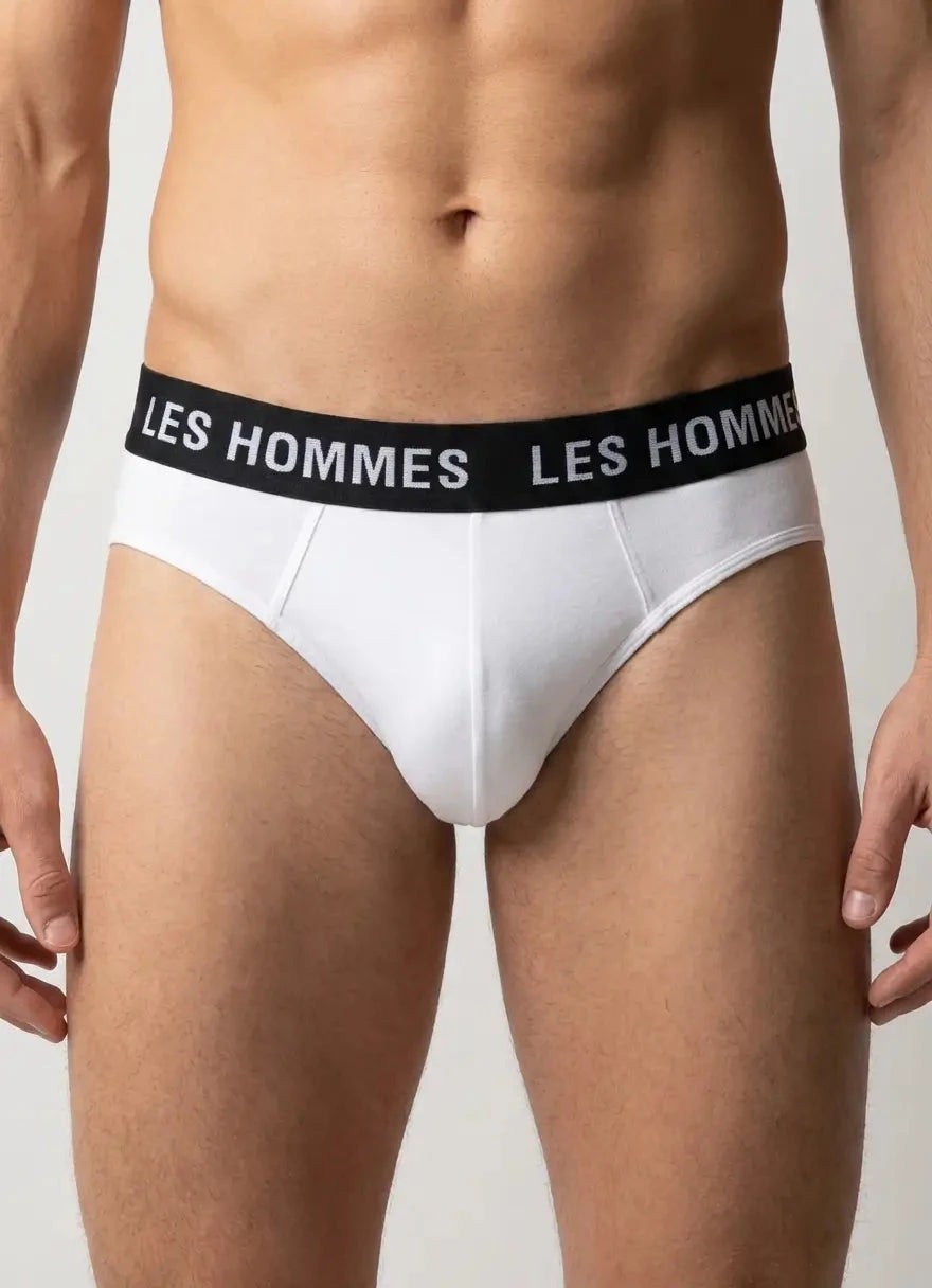 Les Hommes Briefs 2 Pack White Underwear - Subwear