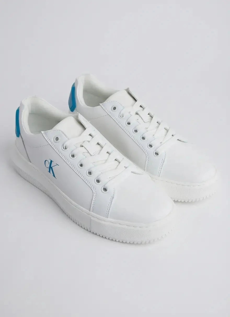 Calvin Klein Chunky Cupsole RU Patch White Leather Sneaker - Subwear
