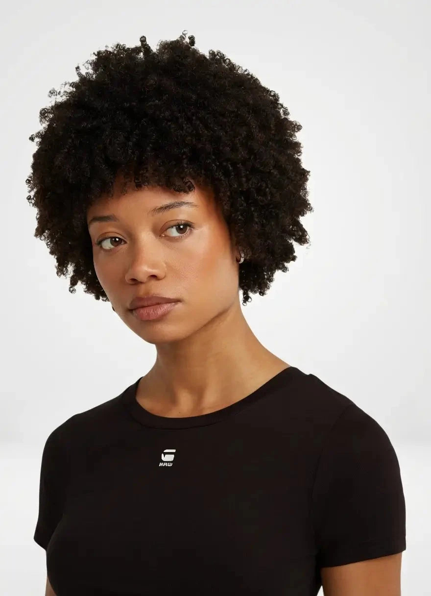 G-Star RAW Cropped Mini Slim Black T-Shirt - Subwear
