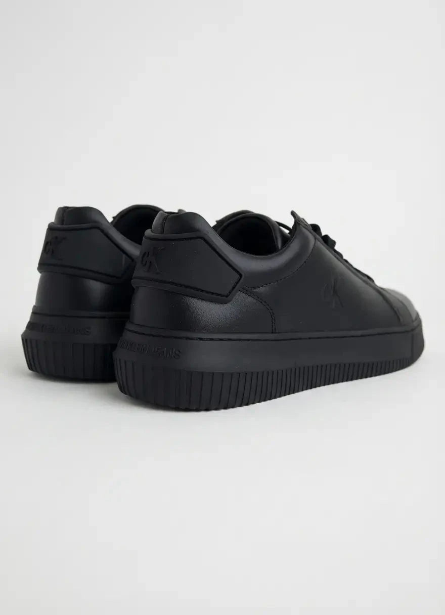 Calvin Klein Chunky Cupsole RU Patch Leather Black Sneaker - Subwear