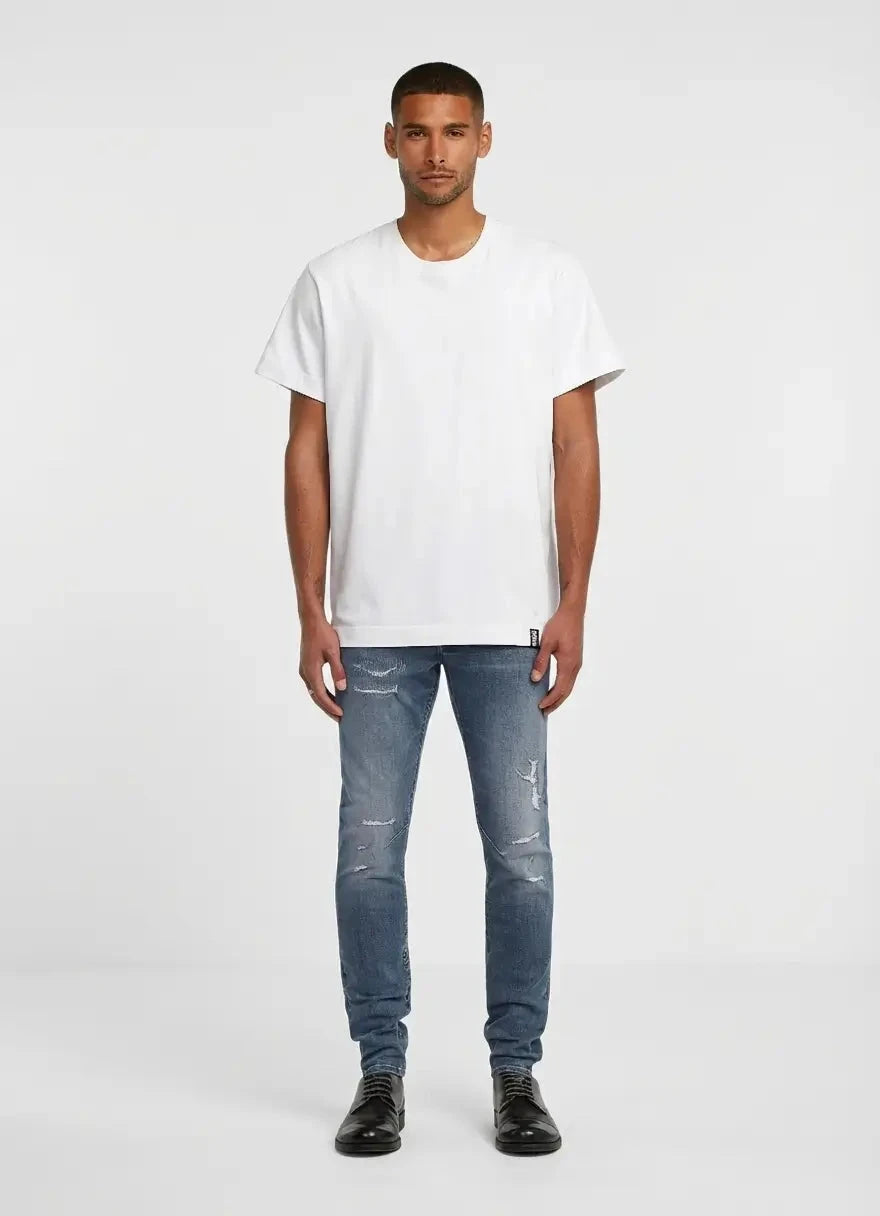 G-Star RAW D-Staq Faded Blue Pebble Restored 3D Slim Jeans - Subwear